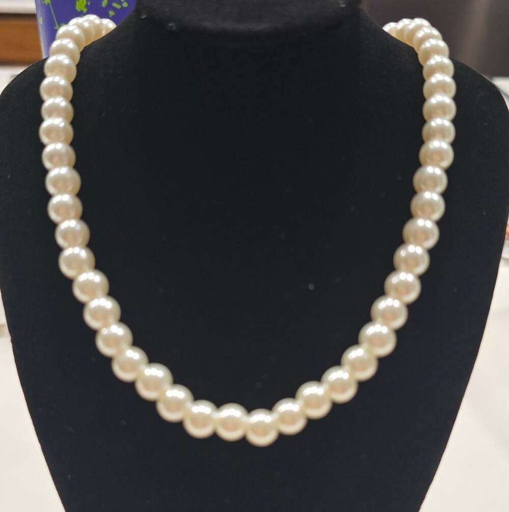 Pearl Necklace Sterling Silver 925 White Clasp